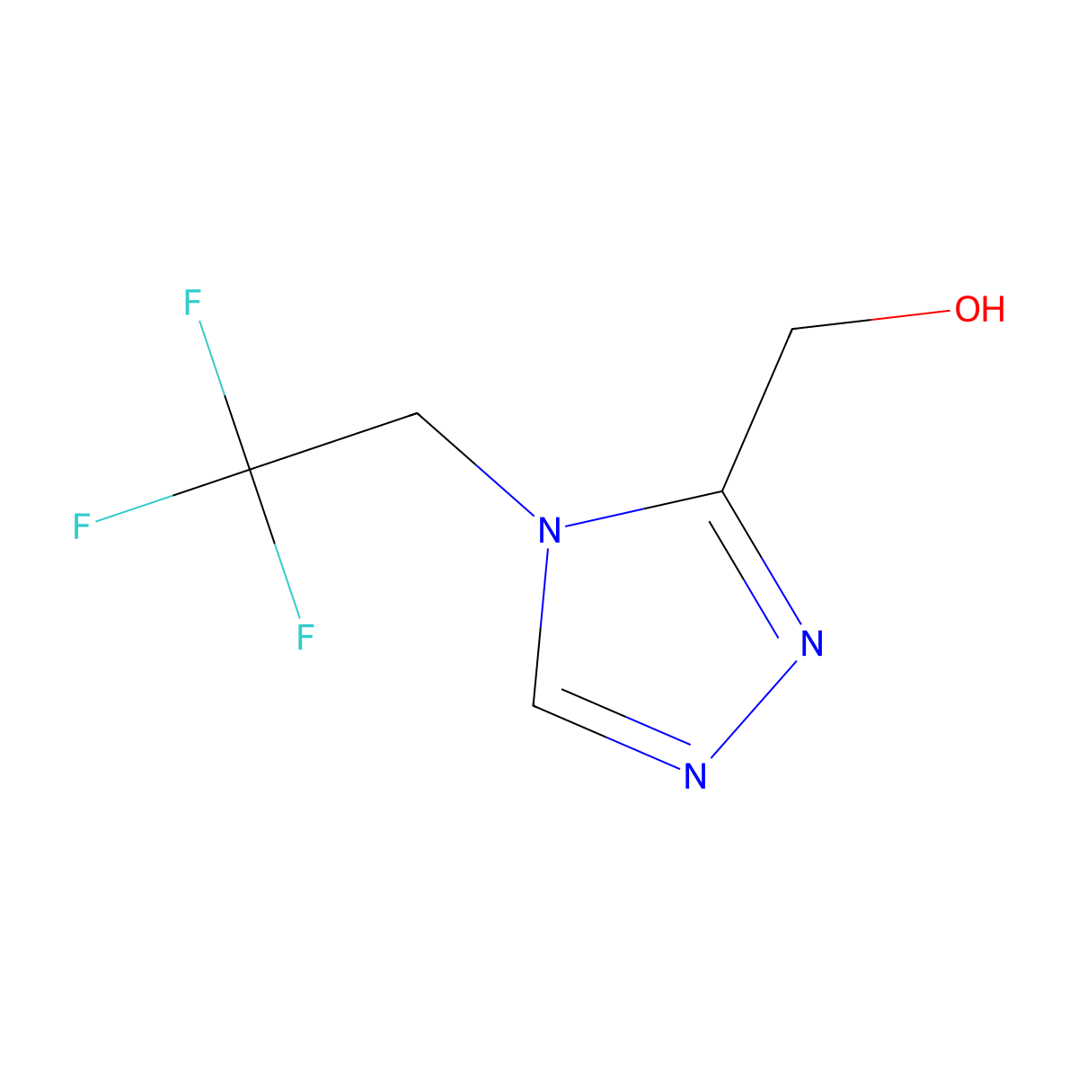 (4-(2,2,2-trifluoroethyl)-4H-1,2,4-triazol-3-yl)methanol molecular structure, CAS 1506211-07-9