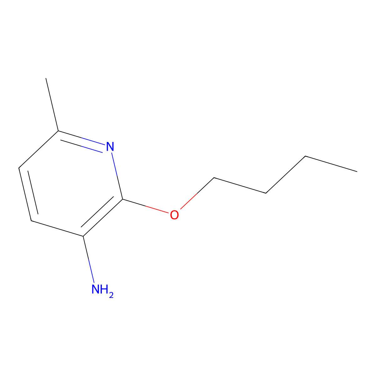 2-Butoxy-6-methylpyridin-3-amine molecular structure, CAS 1506215-44-6