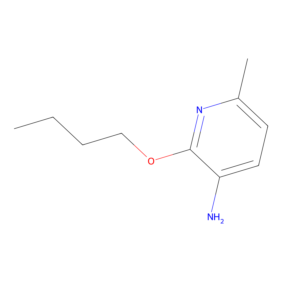2-Butoxy-6-methylpyridin-3-amine molecular structure, CAS 1506215-44-6