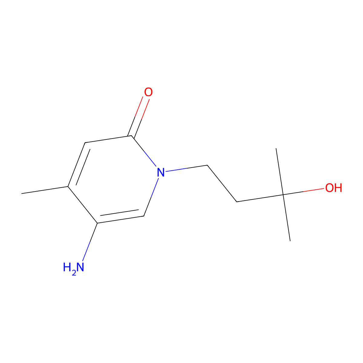 5-Amino-1-(3-hydroxy-3-methylbutyl)-4-methylpyridin-2(1h)-one molecular structure, CAS 1506219-21-1
