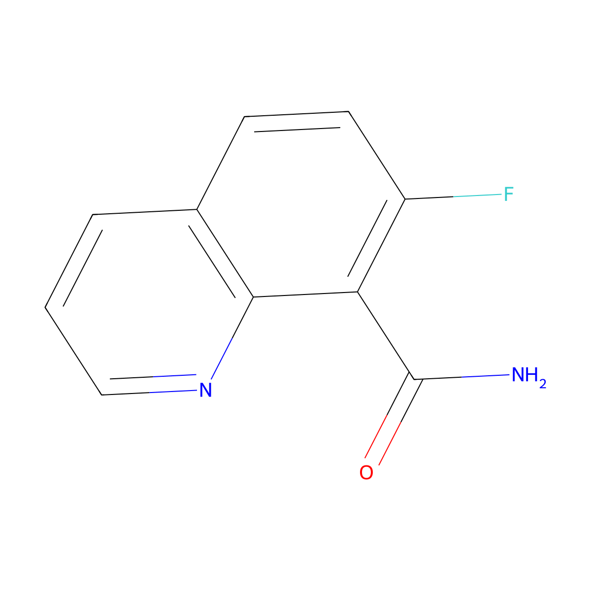7-Fluoroquinoline-8-carboxamide molecular structure, CAS 1506225-06-4