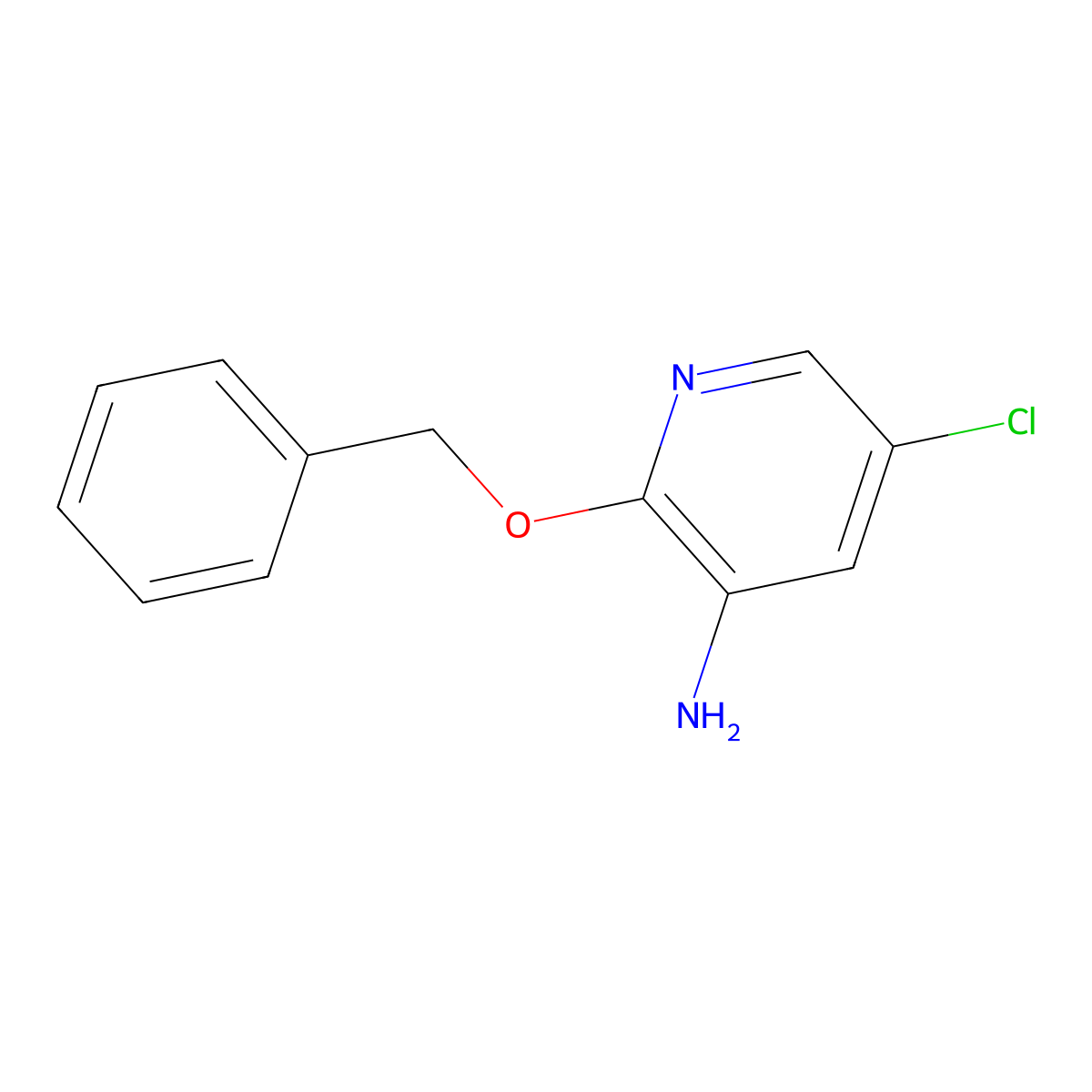 2-(Benzyloxy)-5-chloropyridin-3-amine molecular structure, CAS 1506234-23-6