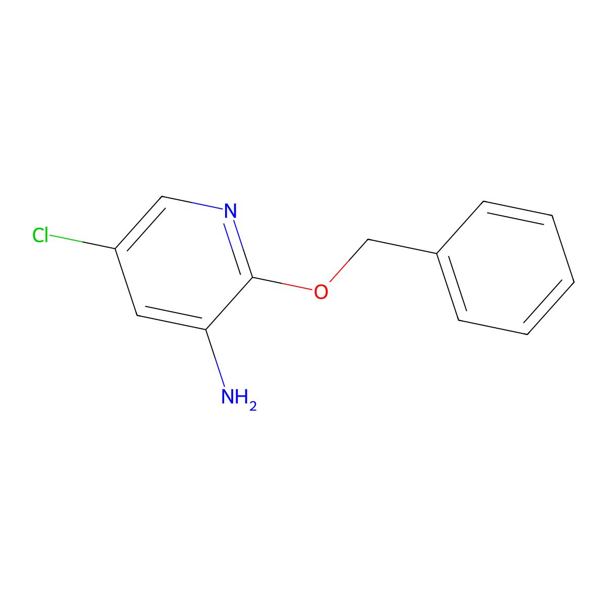 2-(Benzyloxy)-5-chloropyridin-3-amine molecular structure, CAS 1506234-23-6