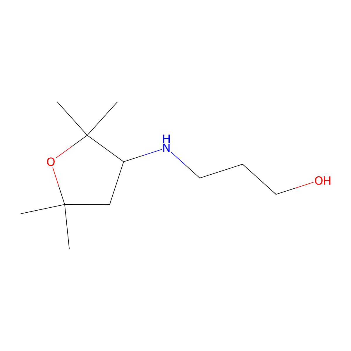 3-[(2,2,5,5-Tetramethyloxolan-3-yl)amino]propan-1-ol molecular structure, CAS 1506239-81-1