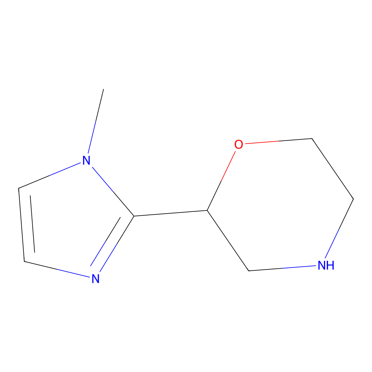 2-(1-methyl-1H-imidazol-2-yl)morpholine molecular structure, CAS 1506242-40-5