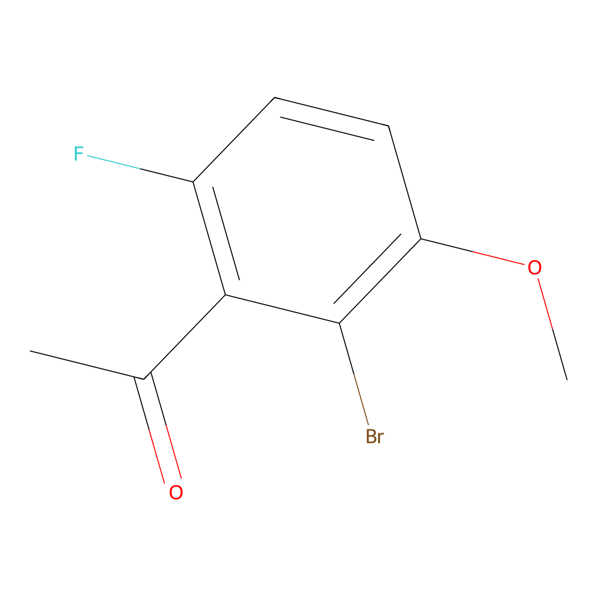 1-(2-Bromo-6-fluoro-3-methoxyphenyl)ethan-1-one molecular structure, CAS 1506245-28-8