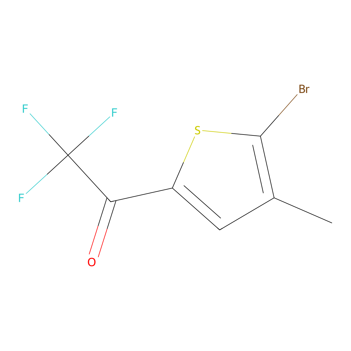 1-(5-Bromo-4-methyl-2-thienyl)-2,2,2-trifluoroethanone molecular structure, CAS 1506267-37-3