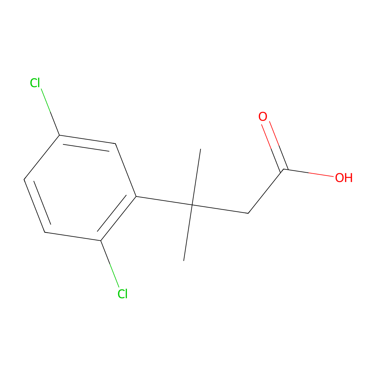 3-(2,5-Dichlorophenyl)-3-methylbutanoic acid molecular structure, CAS 1506268-17-2