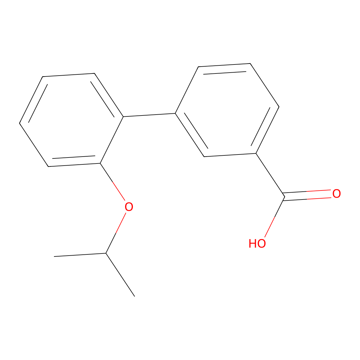2'-(1-Methylethoxy)[1,1'-biphenyl]-3-carboxylic acid molecular structure, CAS 1506270-75-2