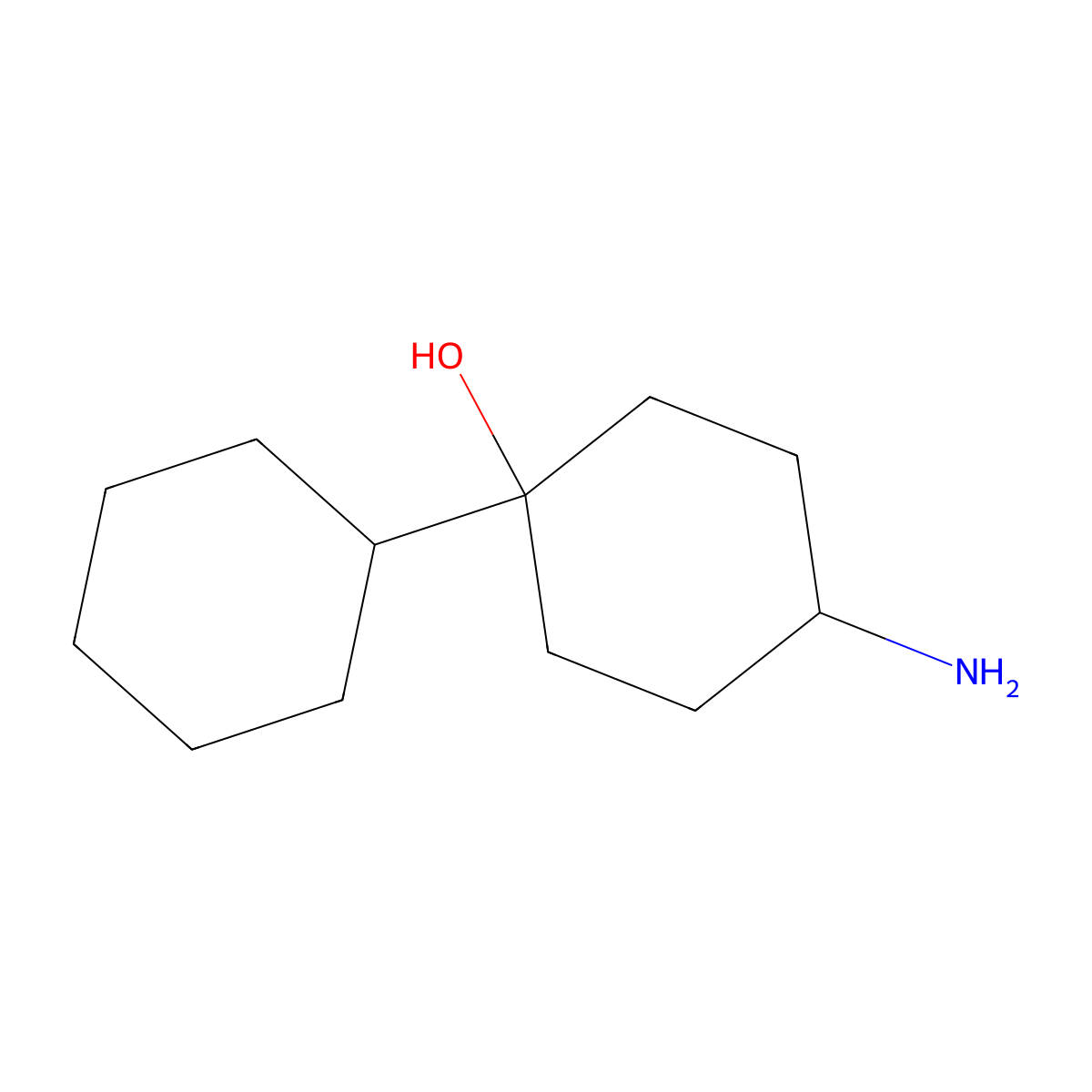 4-Amino-[1,1'-bi(cyclohexane)]-1-ol molecular structure, CAS 1506272-40-7