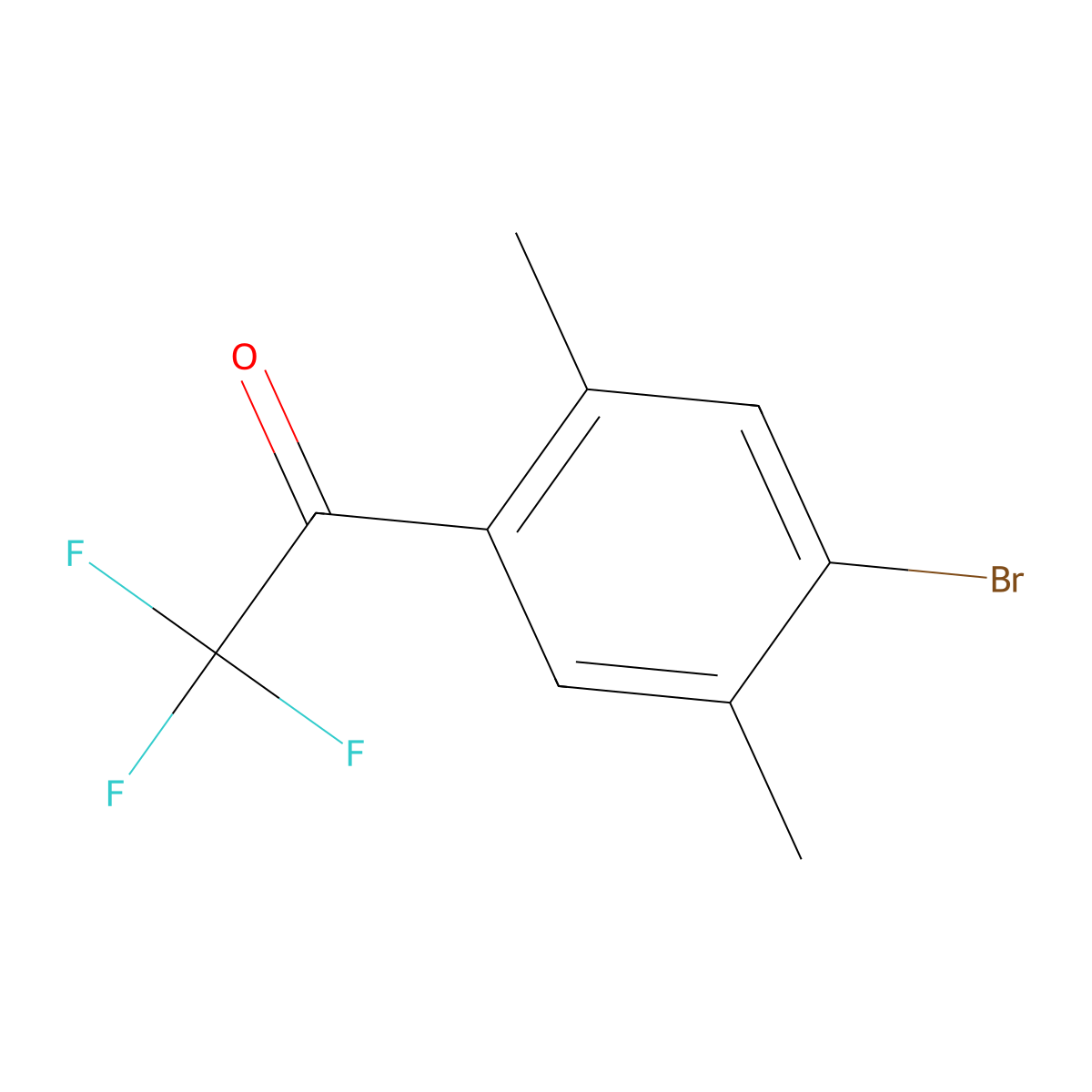 1-(4-Bromo-2,5-dimethylphenyl)-2,2,2-trifluoroethanone molecular structure, CAS 1506273-12-6
