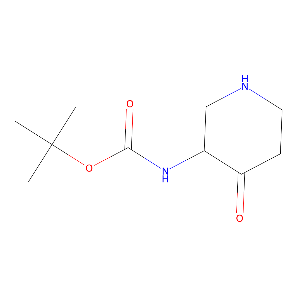 tert-butyl N-(4-oxopiperidin-3-yl)carbamate molecular structure, CAS 1506277-10-6