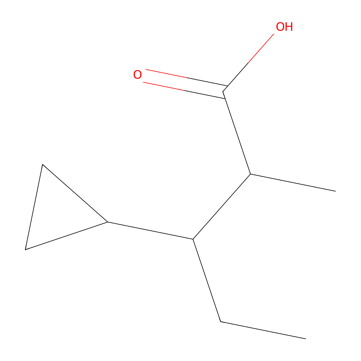 3-Cyclopropyl-2-methylpentanoic acid molecular structure, CAS 1506284-71-4
