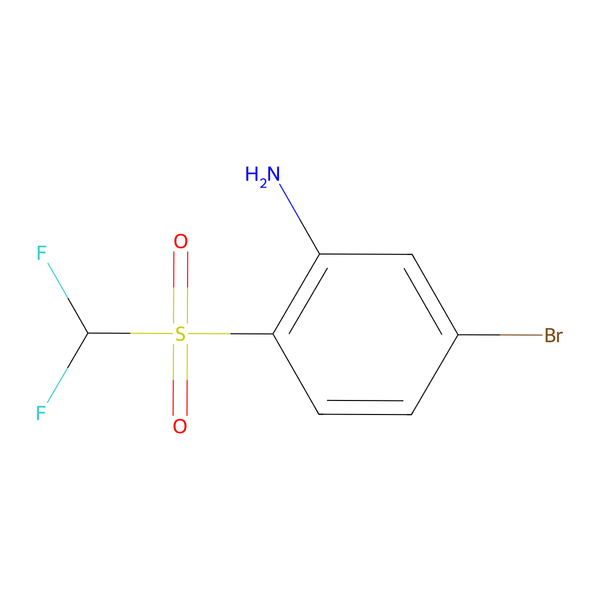 5-Bromo-2-difluoromethanesulfonylaniline molecular structure, CAS 1506298-82-3