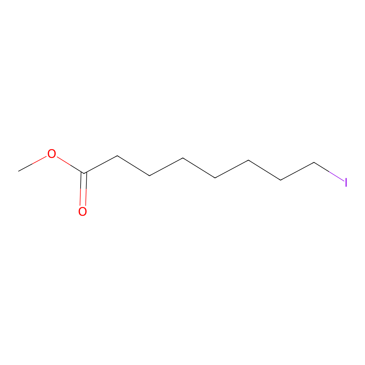 Methyl 8-iodooctanoate molecular structure, CAS 150630-52-7