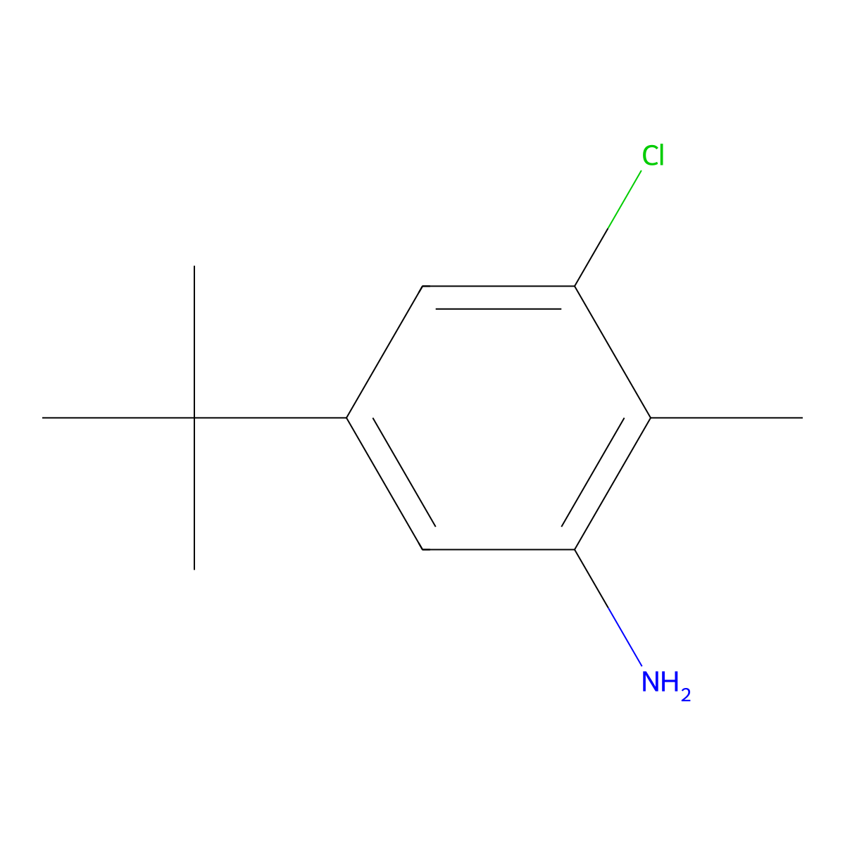 5-Tert-butyl-3-chloro-2-methylaniline molecular structure, CAS 1506308-23-1