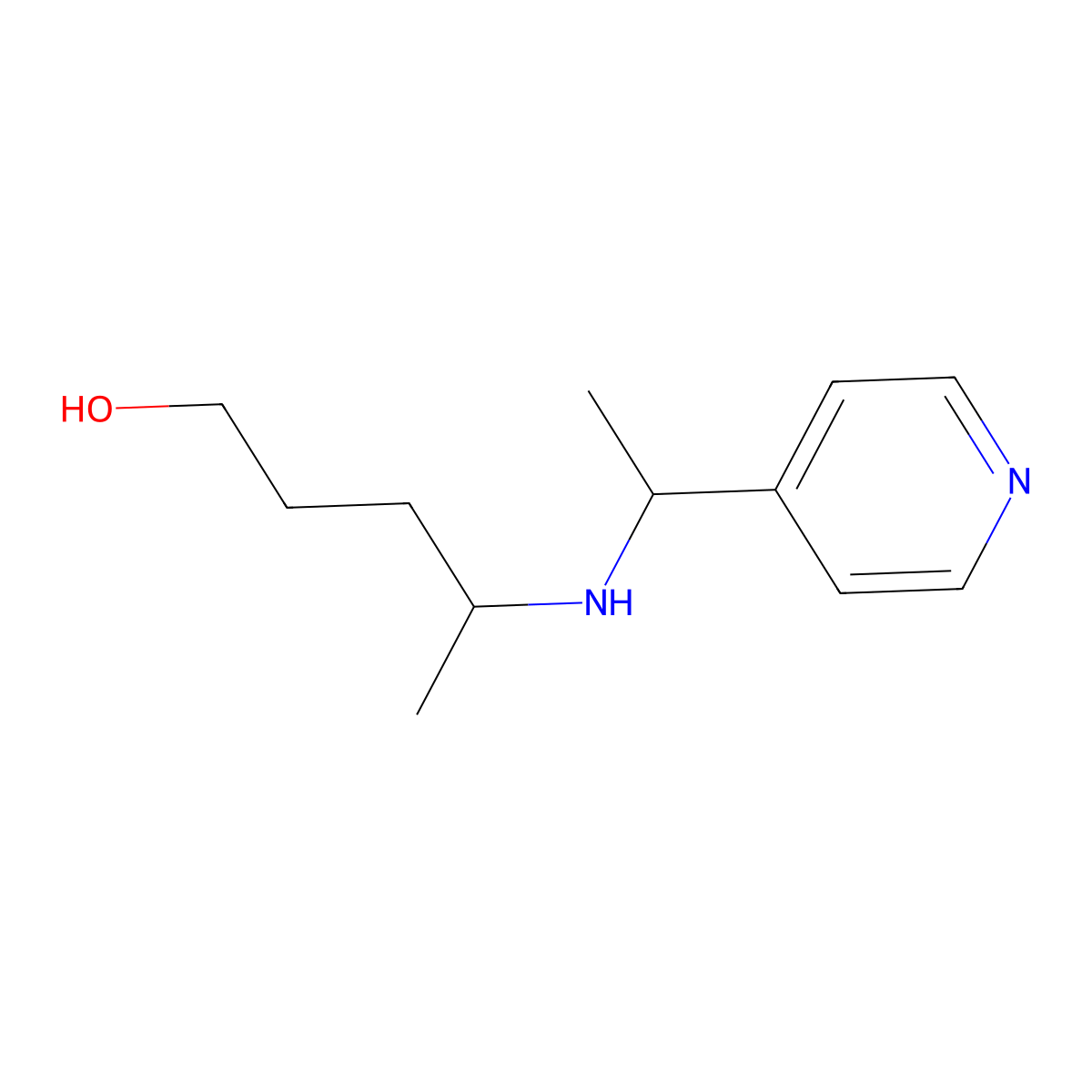 4-{[1-(Pyridin-4-yl)ethyl]amino}pentan-1-ol molecular structure, CAS 1506343-29-8