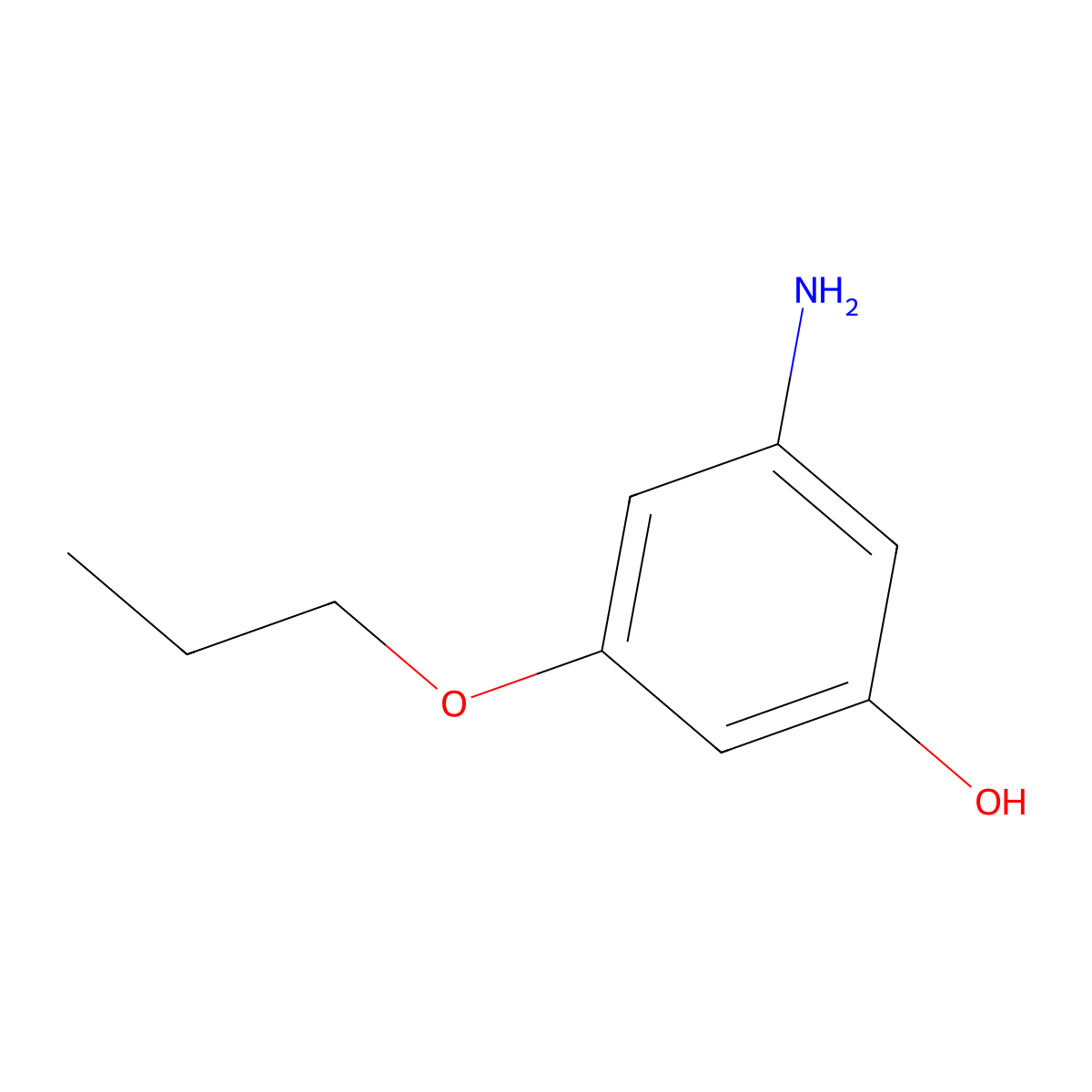 3-Amino-5-propoxyphenol molecular structure, CAS 1506352-58-4