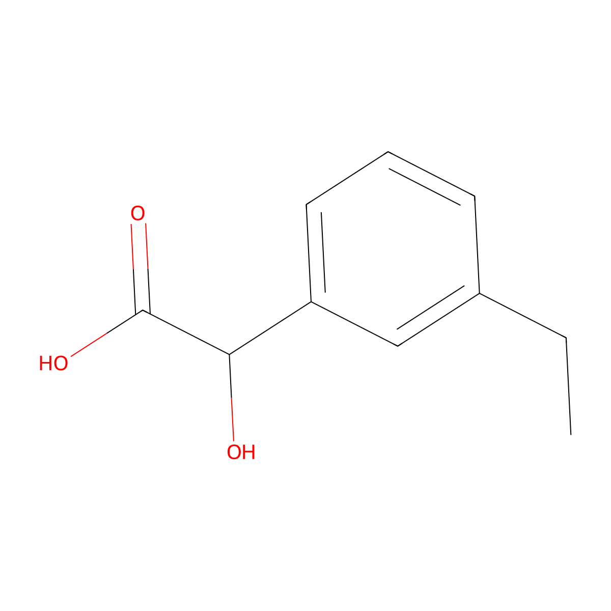 2-(3-Ethylphenyl)-2-hydroxyacetic acid molecular structure, CAS 1506356-35-9