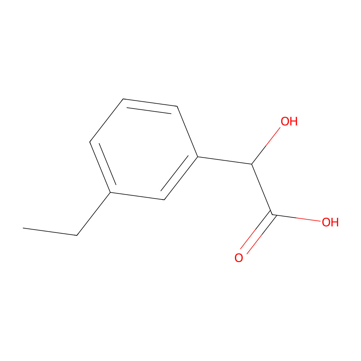 2-(3-Ethylphenyl)-2-hydroxyacetic acid molecular structure, CAS 1506356-35-9