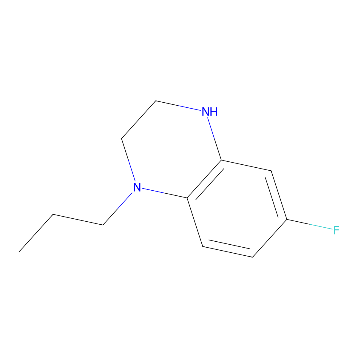 6-Fluoro-1-propyl-1,2,3,4-tetrahydroquinoxaline molecular structure, CAS 1506367-83-4