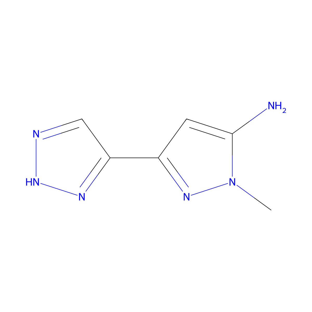 1-Methyl-3-(1H-1,2,3-triazol-4-YL)-1H-pyrazol-5-amine molecular structure, CAS 1506374-61-3