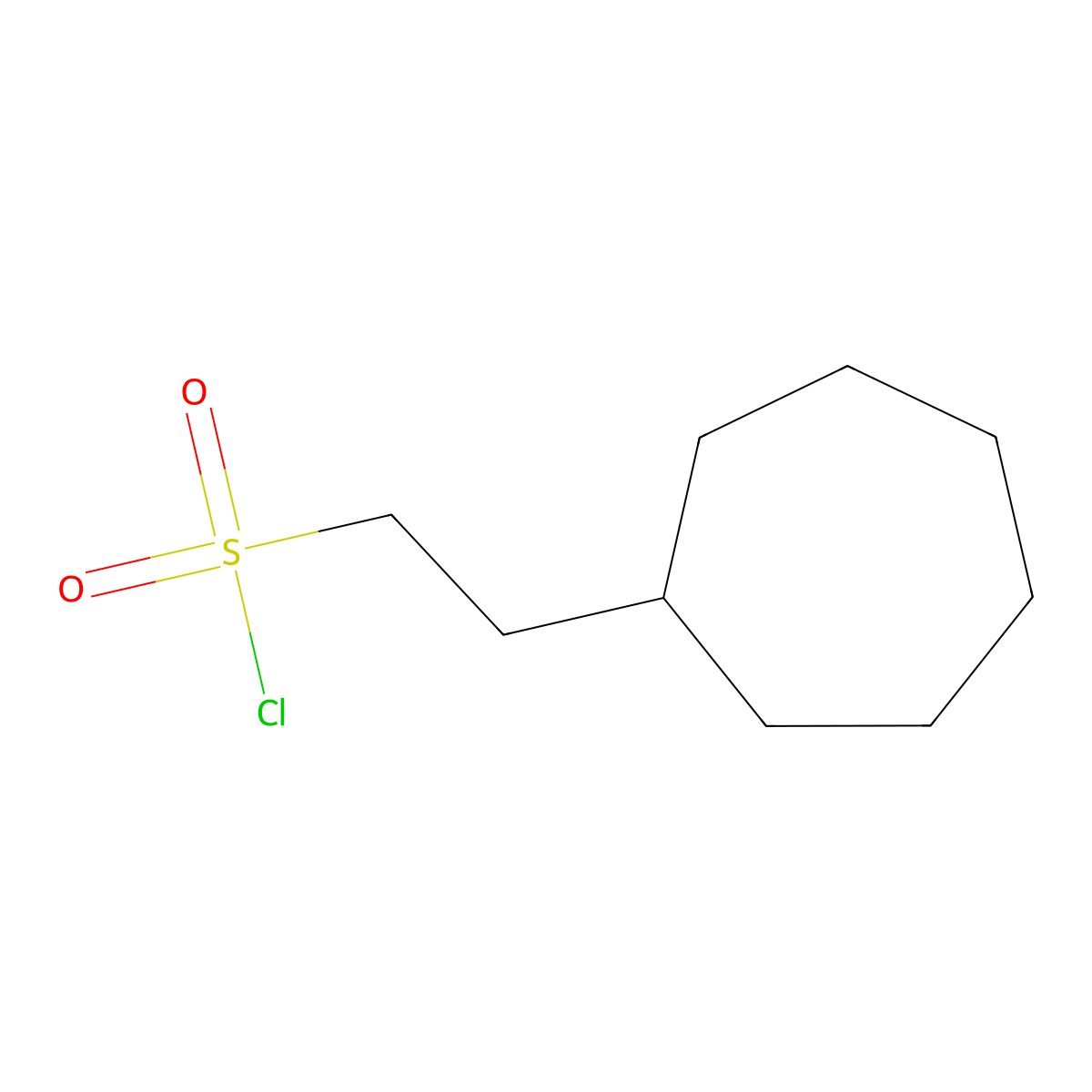 2-Cycloheptylethane-1-sulfonyl chloride molecular structure, CAS 1506375-66-1
