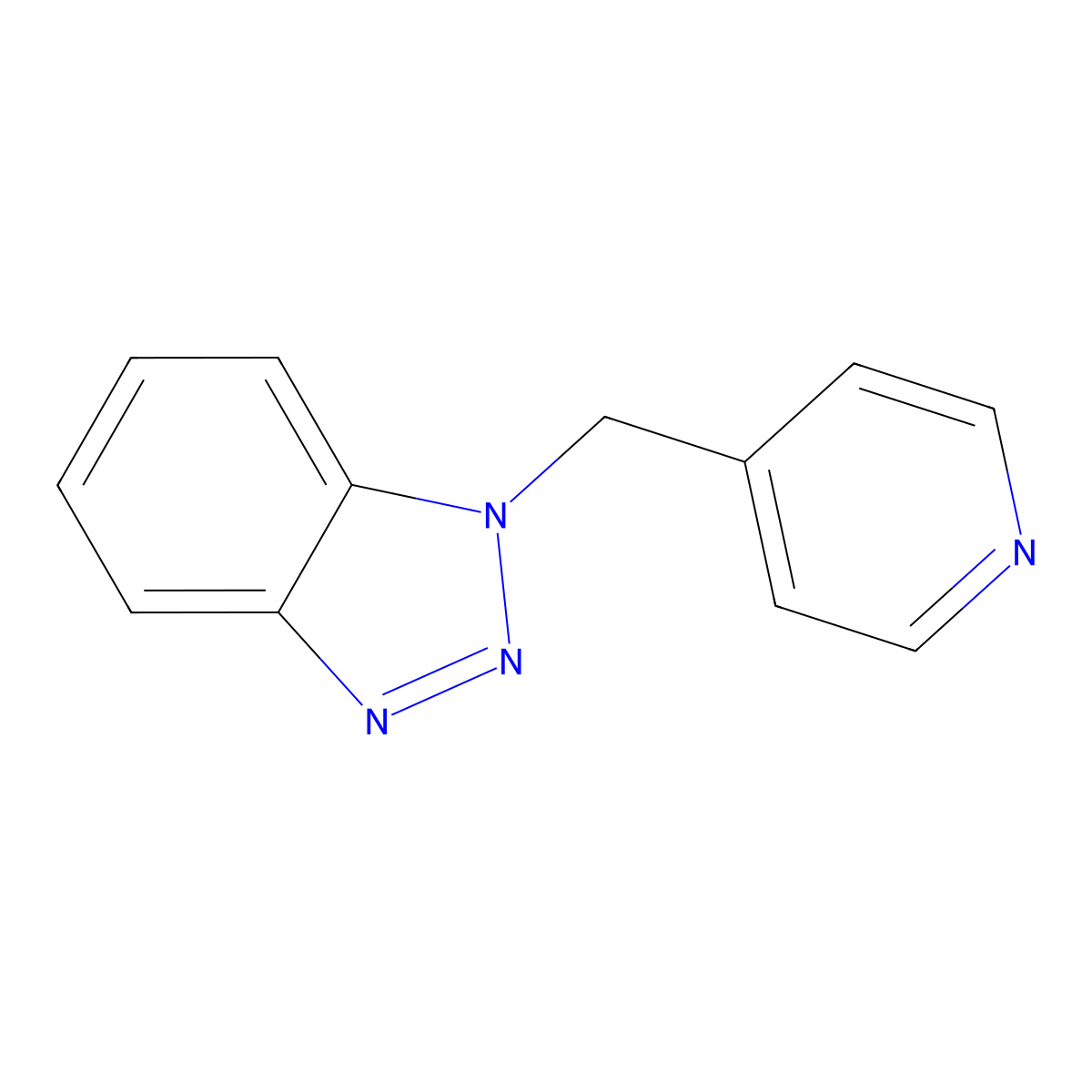 1-(Pyridin-4-ylmethyl)benzotriazole molecular structure, CAS 150638-32-7