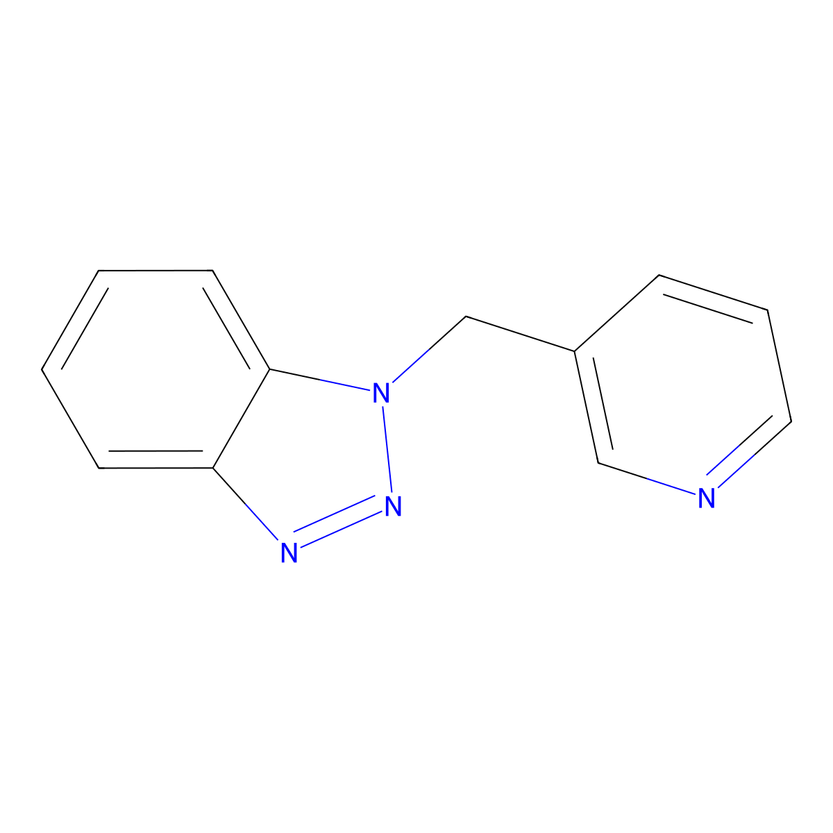 1-(Pyridin-3-ylmethyl)-1H-1,2,3-benzotriazole molecular structure, CAS 150638-33-8