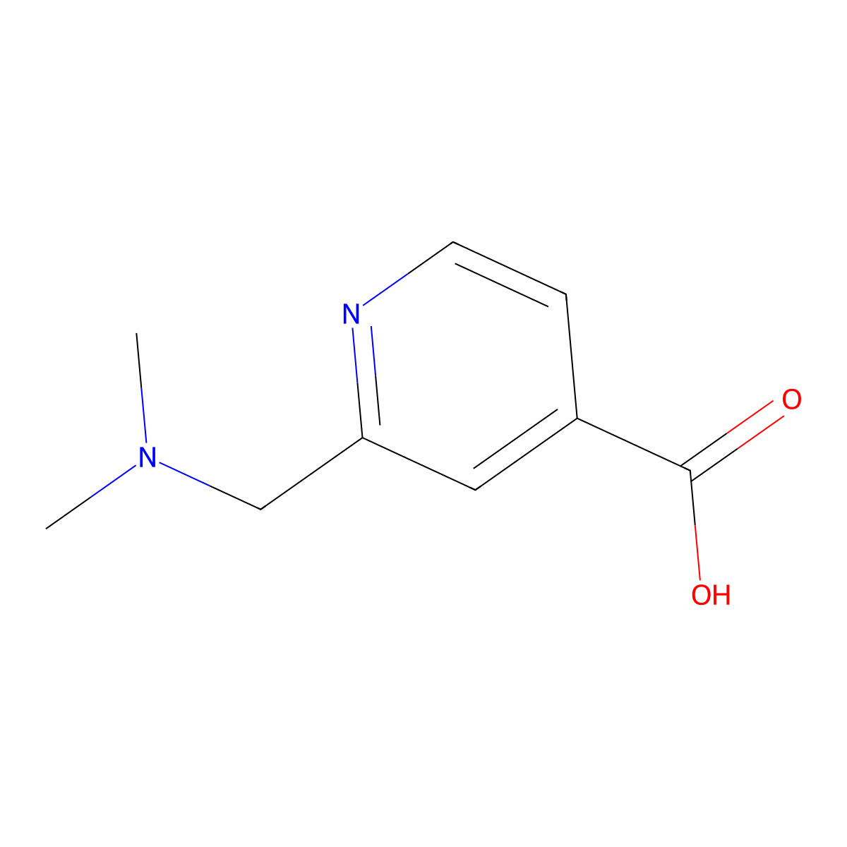 2-[(Dimethylamino)methyl]pyridine-4-carboxylic acid molecular structure, CAS 1506413-16-6