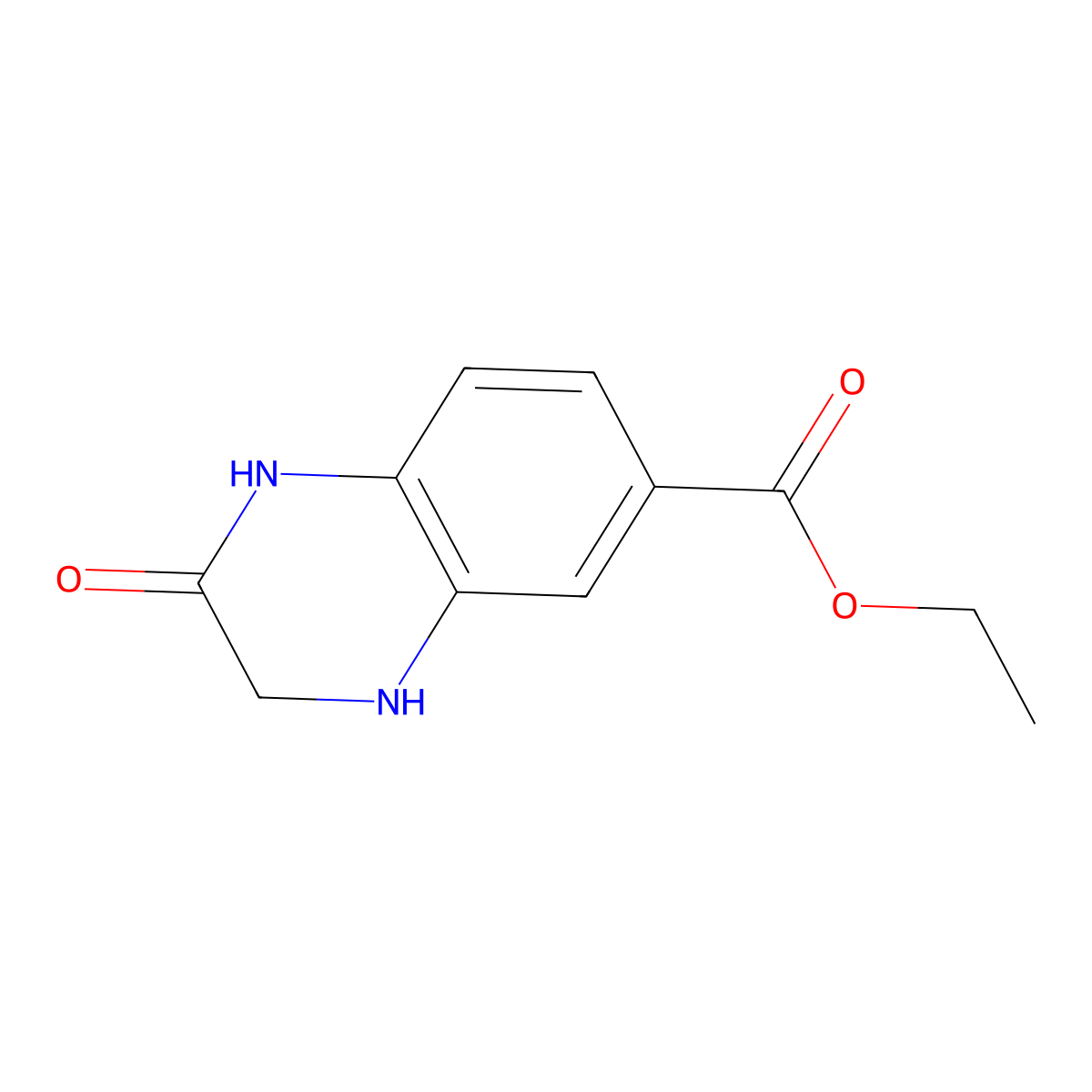 Ethyl 2-oxo-1,2,3,4-tetrahydroquinoxaline-6-carboxylate molecular structure, CAS 1506416-57-4