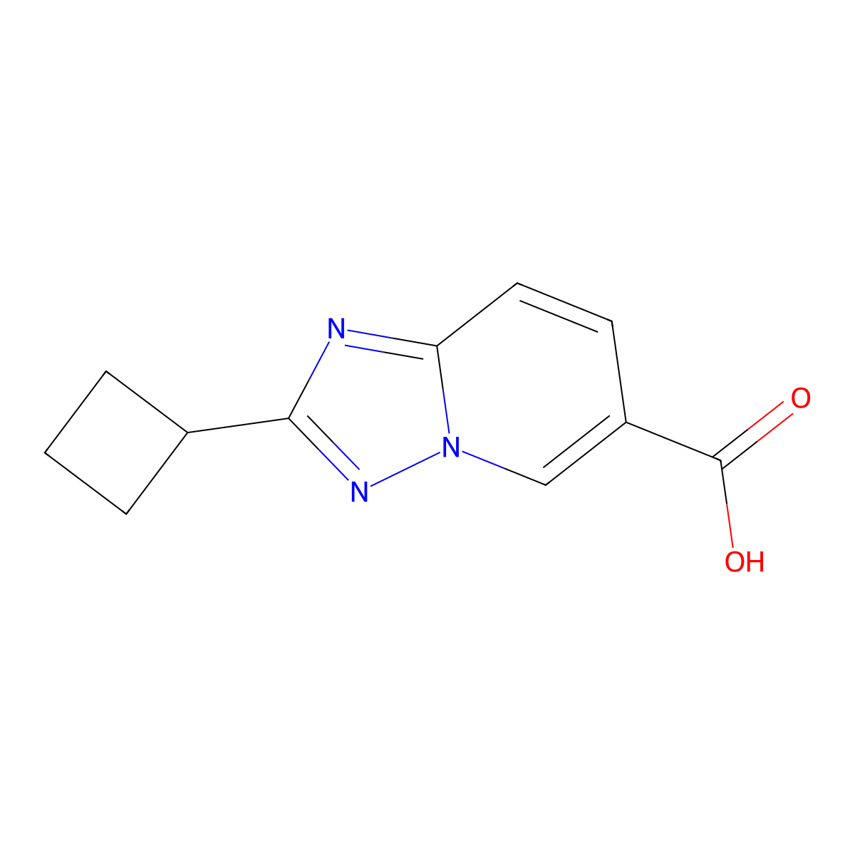 2-Cyclobutyl-[1,2,4]triazolo[1,5-A]pyridine-6-carboxylic acid molecular structure, CAS 1506419-04-0