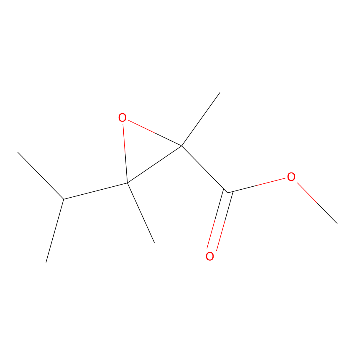 Methyl 2,3-dimethyl-3-(propan-2-yl)oxirane-2-carboxylate molecular structure, CAS 1506423-15-9
