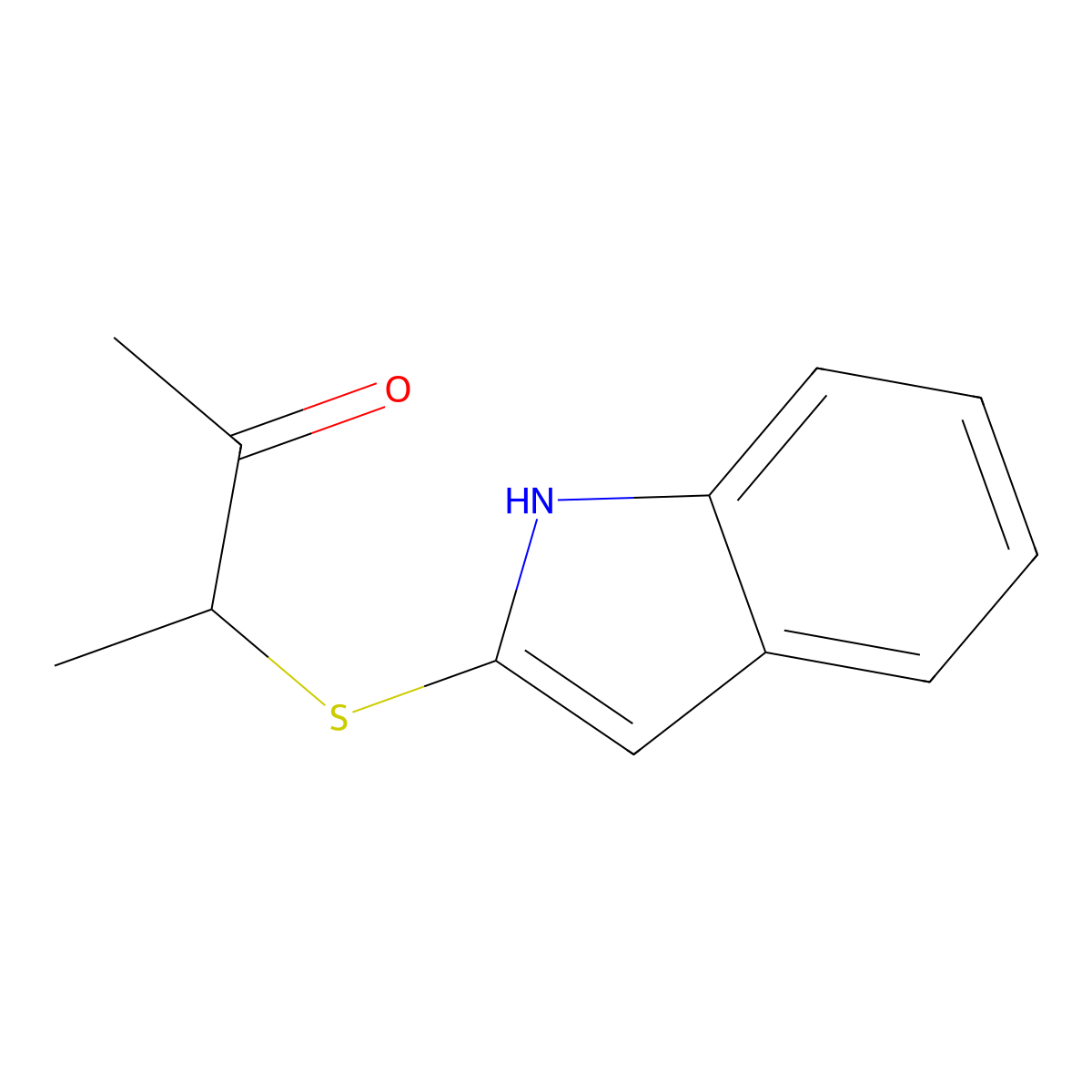 3-(1H-Indol-2-ylsulfanyl)butan-2-one molecular structure, CAS 1506439-88-8