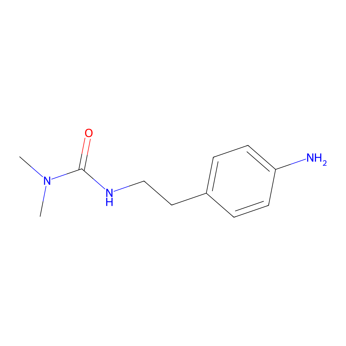 1-[2-(4-Aminophenyl)ethyl]-3,3-dimethylurea molecular structure, CAS 1506445-81-3