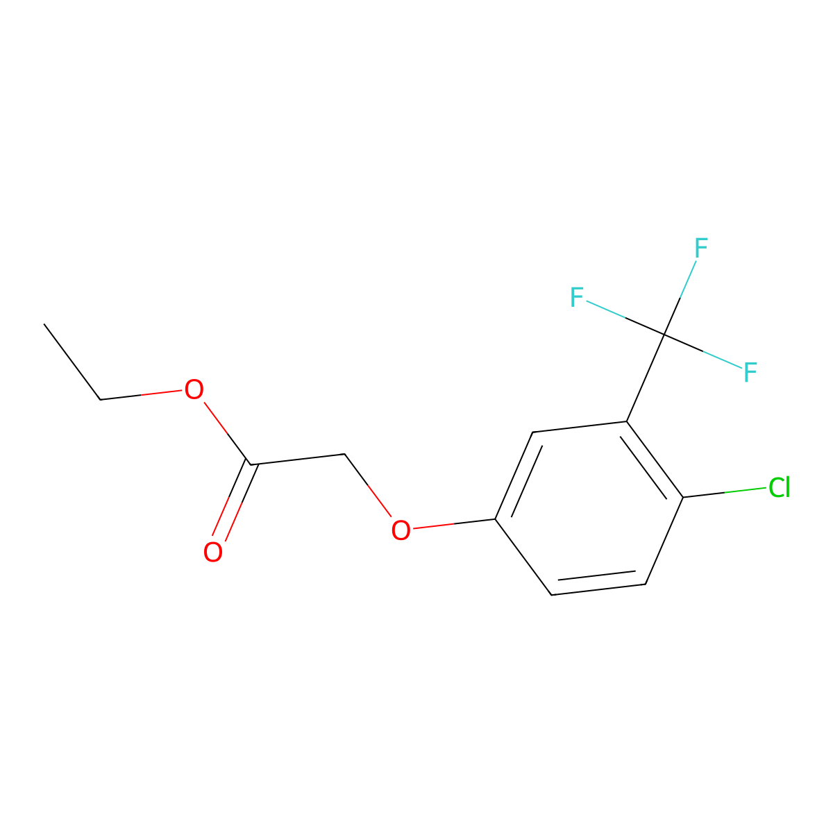Ethyl 2-[4-chloro-3-(trifluoromethyl)phenoxy]-acetate molecular structure, CAS 1506449-06-4