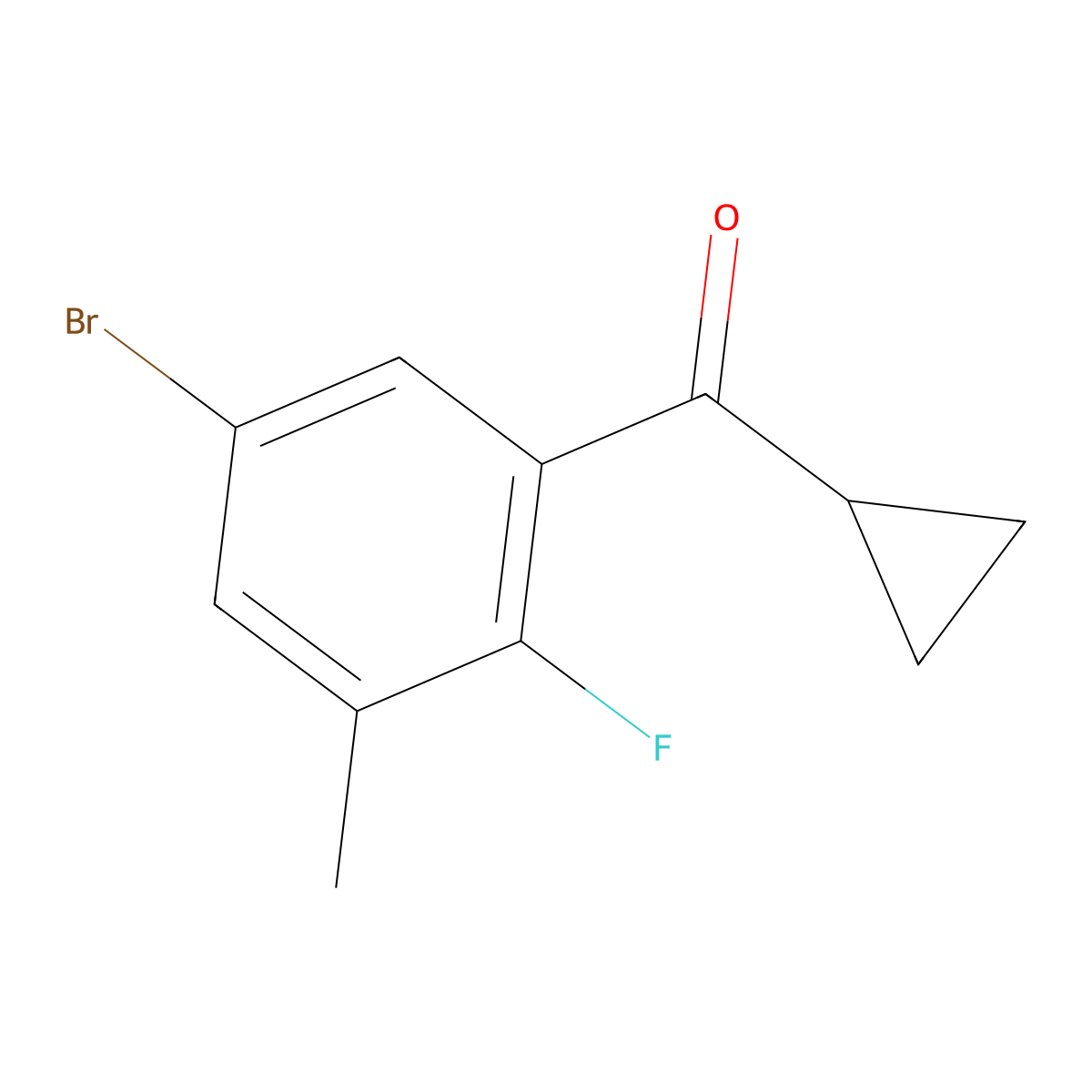 (5-Bromo-2-fluoro-3-methylphenyl)cyclopropylmethanone molecular structure, CAS 1506465-29-7