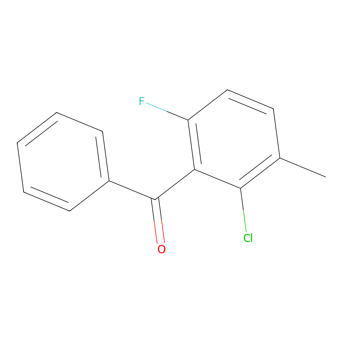 (2-Chloro-6-fluoro-3-methylphenyl)(phenyl)methanone molecular structure, CAS 1506478-28-9