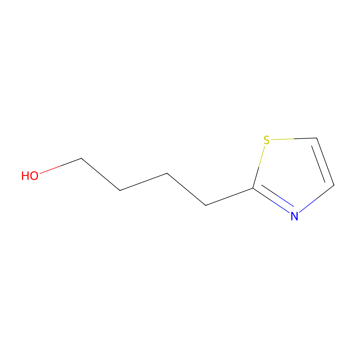 4-(1,3-Thiazol-2-yl)butan-1-ol molecular structure, CAS 1506479-33-9