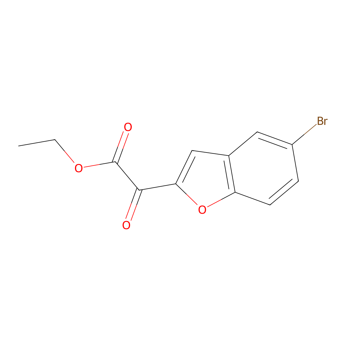 Ethyl 2-(5-bromobenzofuran-2-yl)-2-oxoacetate molecular structure, CAS 1506492-26-7