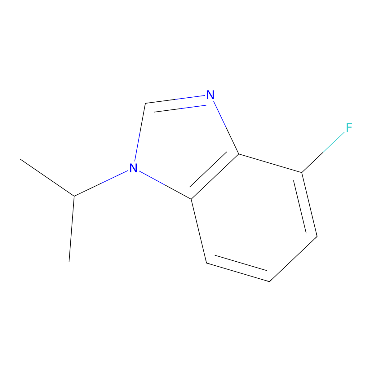 4-fluoro-1-(propan-2-yl)-1H-1,3-benzodiazole molecular structure, CAS 1506498-07-2