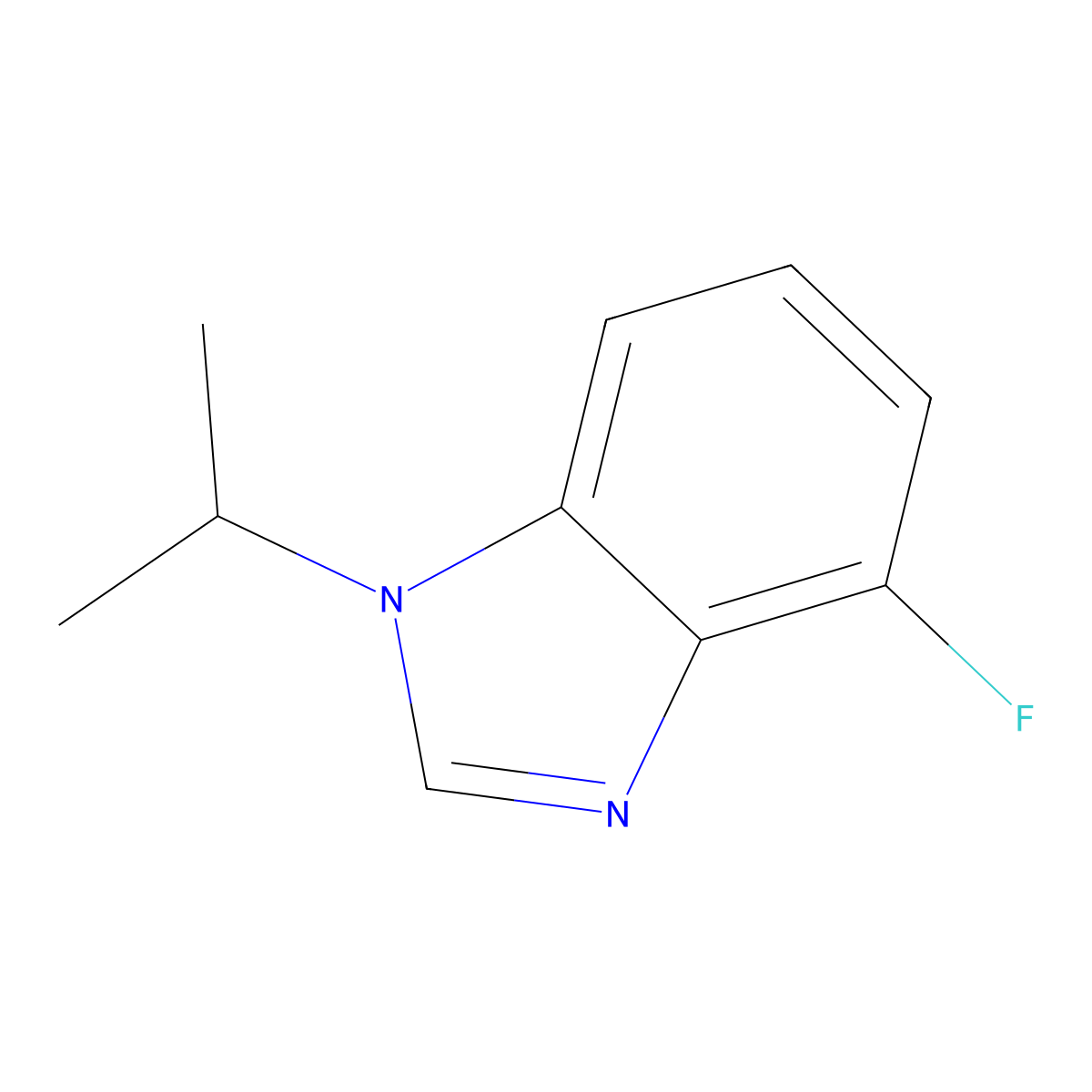 4-fluoro-1-(propan-2-yl)-1H-1,3-benzodiazole molecular structure, CAS 1506498-07-2