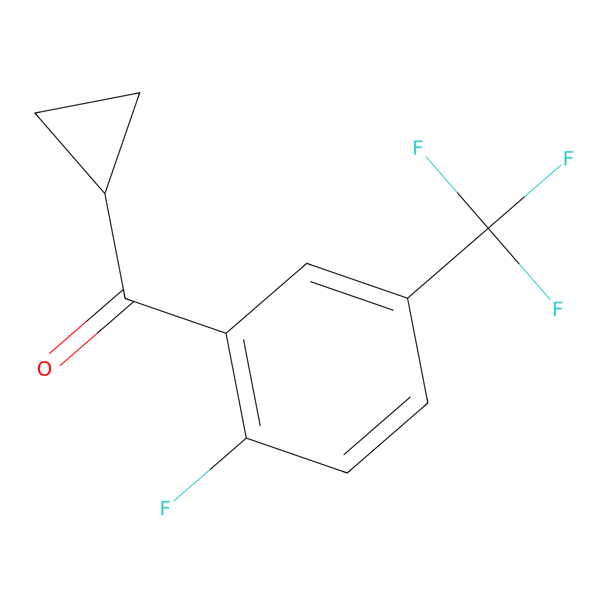 Cyclopropyl[2-fluoro-5-(trifluoromethyl)phenyl]methanone molecular structure, CAS 1506501-28-5