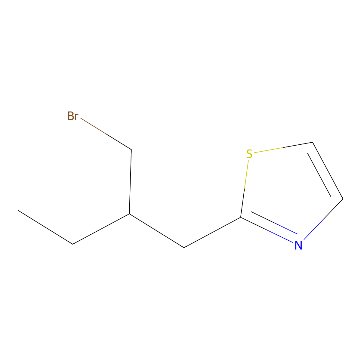 2-[2-(Bromomethyl)butyl]-1,3-thiazole molecular structure, CAS 1506501-98-9