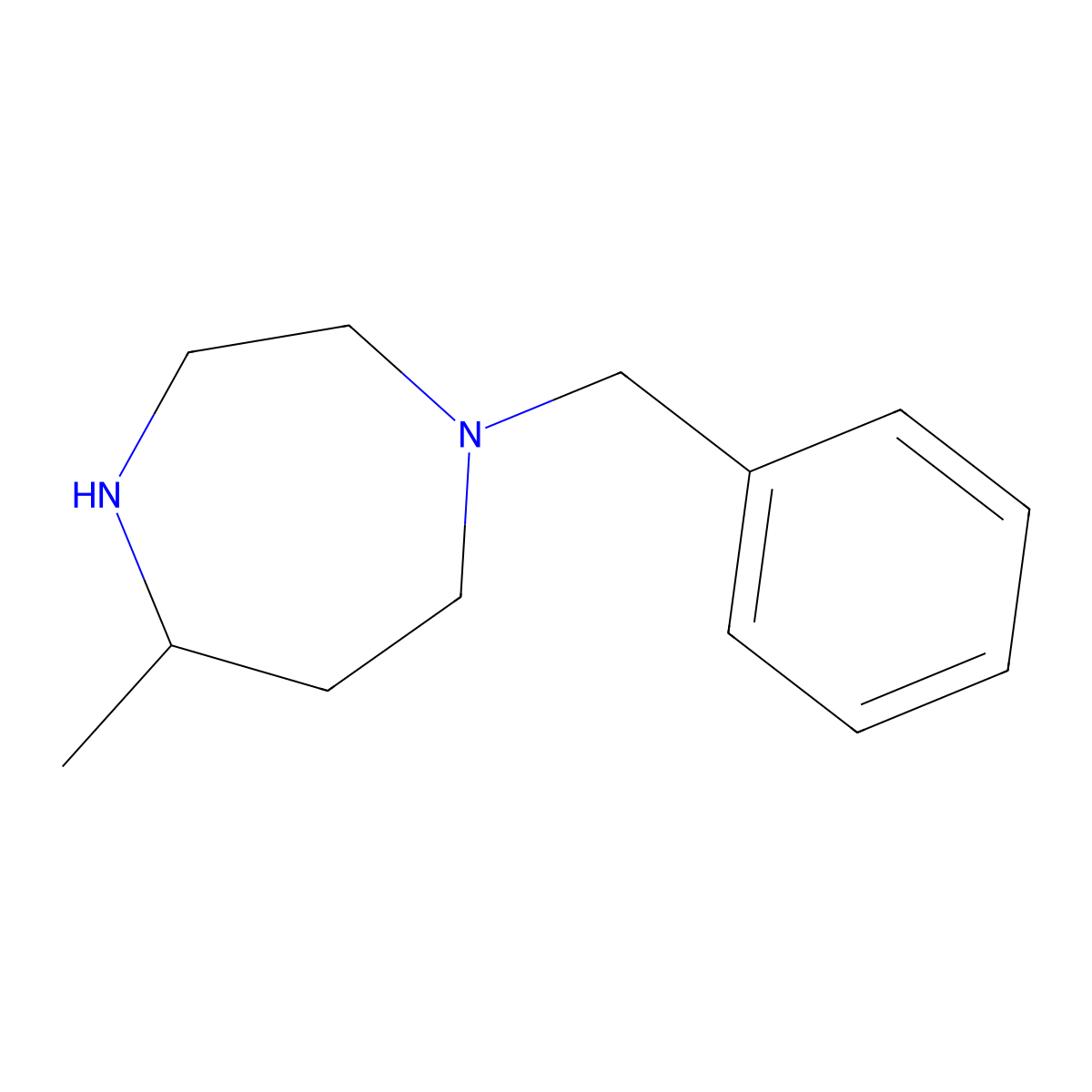 1-Benzyl-5-methyl-1,4-diazepane molecular structure, CAS 150651-61-9