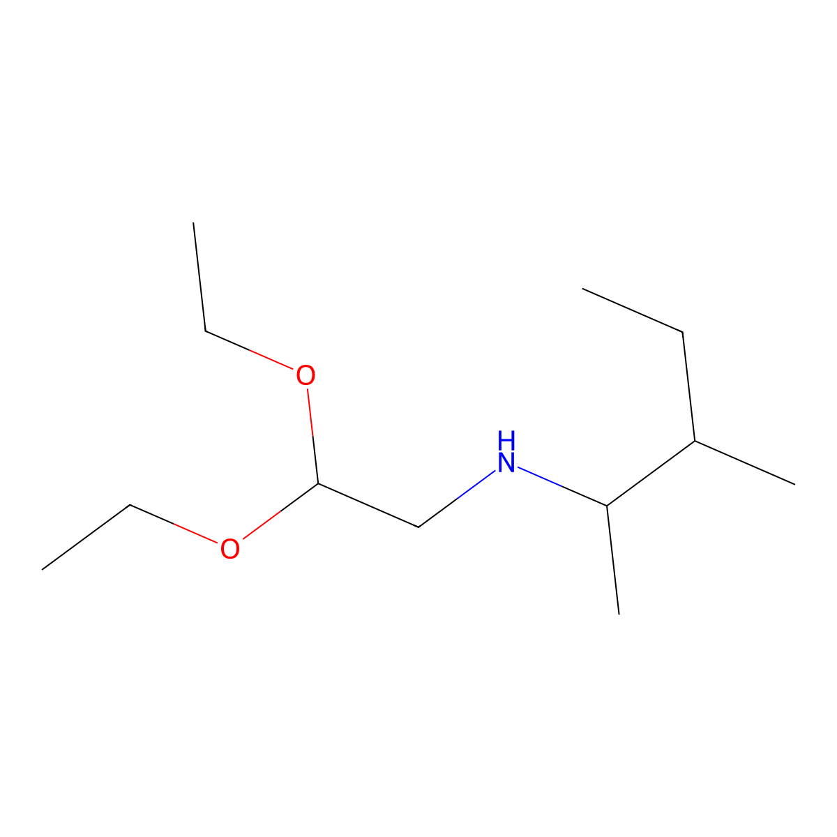 (2,2-Diethoxyethyl)(3-methylpentan-2-yl)amine molecular structure, CAS 1506510-00-4