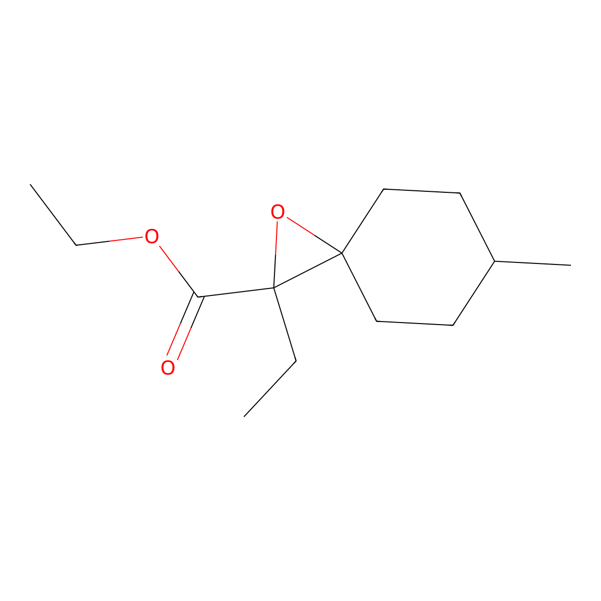 Ethyl 2-ethyl-6-methyl-1-oxaspiro[2.5]octane-2-carboxylate molecular structure, CAS 1506515-96-3