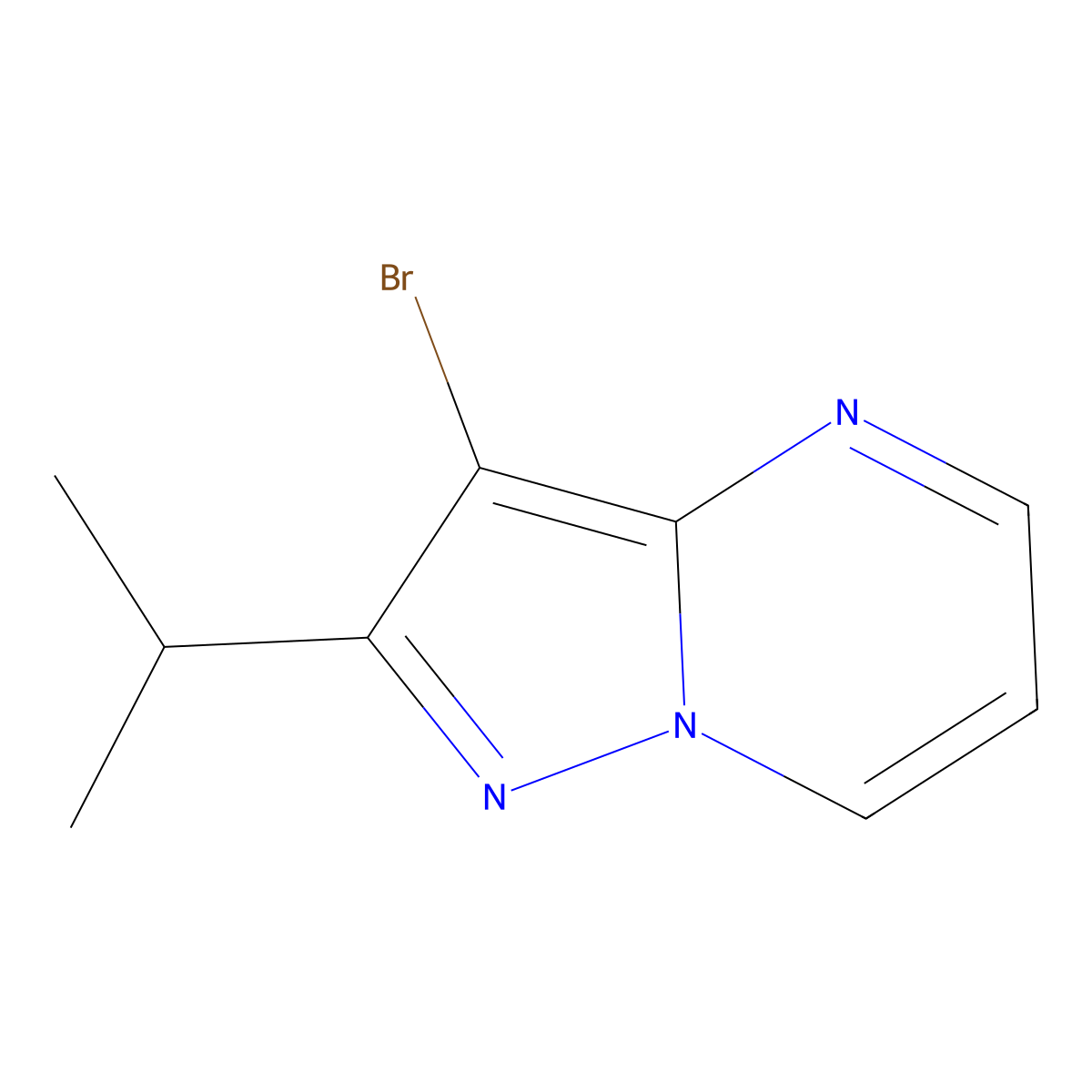 3-Bromo-2-(propan-2-yl)pyrazolo[1,5-a]pyrimidine molecular structure, CAS 1506533-11-4