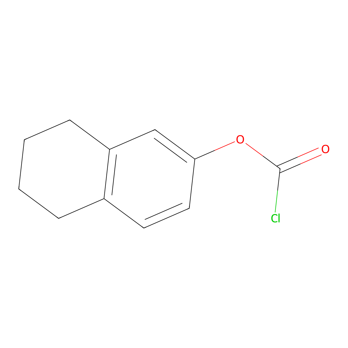5,6,7,8-Tetrahydronaphthalen-2-yl chloroformate molecular structure, CAS 1506544-79-1