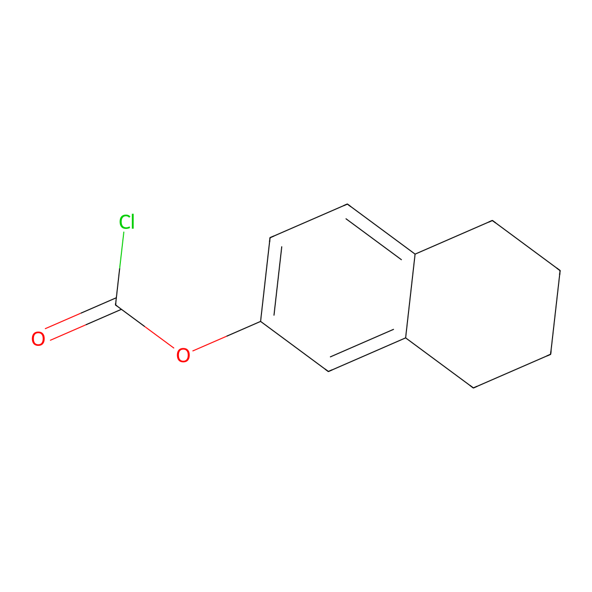 5,6,7,8-Tetrahydronaphthalen-2-yl chloroformate molecular structure, CAS 1506544-79-1